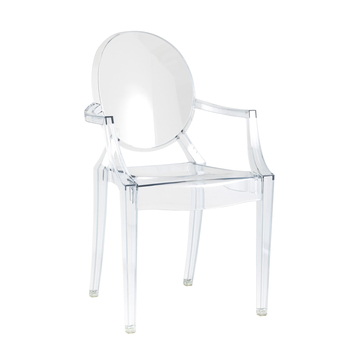 Стул Victoria Ghost с подлокотниками прозрачный пластик