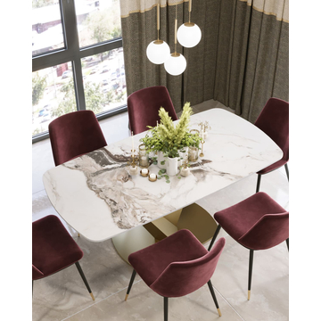 Стол обеденный Аврора 180*90 керамика светлая