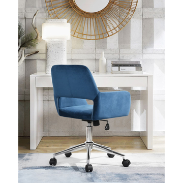 Кресло офисное Ross велюр синий