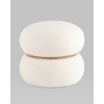 Пуф Полли S тедди белый без ножек