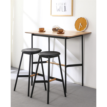 Стул барный Knobb дерево металл черный