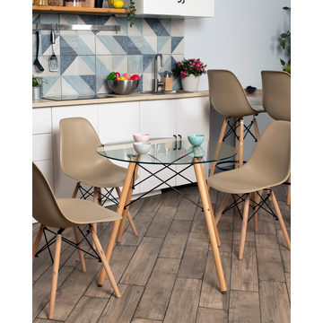 Стул DSW бежевый 4 шт. комплект (разборный каркас)