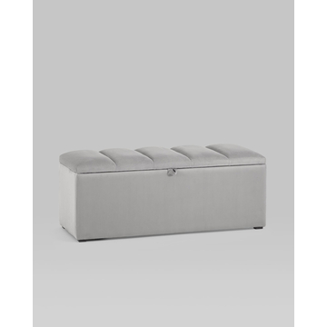 Пуф с крышкой Нильсон 2 велюр серый