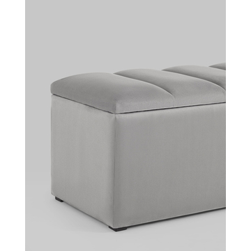 Пуф с крышкой Нильсон 2 велюр серый