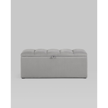 Пуф с крышкой Нильсон 2 велюр серый