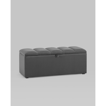 Пуф с крышкой Нильсон 2 велюр тёмно-серый