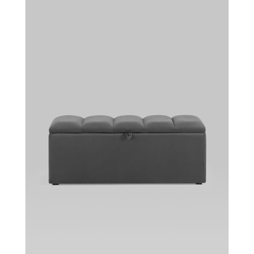 Пуф с крышкой Нильсон 2 велюр тёмно-серый