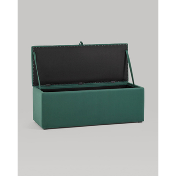 Пуф с крышкой Нильсон 2 велюр зелёный