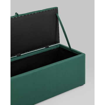 Пуф с крышкой Нильсон 2 велюр зелёный