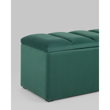 Пуф с крышкой Нильсон 2 велюр зелёный
