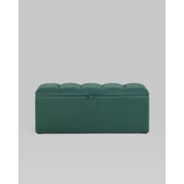 Пуф с крышкой Нильсон 2 велюр зелёный