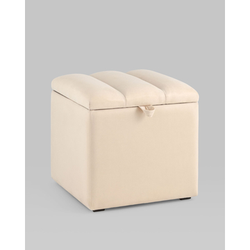 Пуф с крышкой Нильсон велюр бежевый