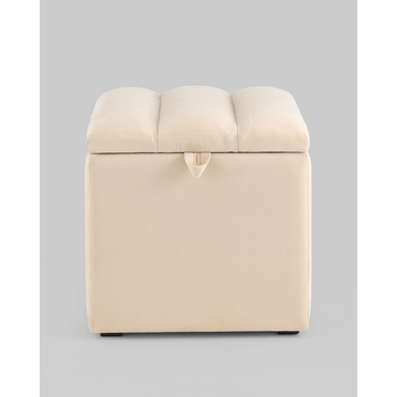 Пуф с крышкой Нильсон велюр бежевый