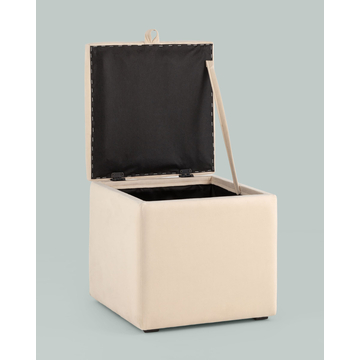 Пуф с крышкой Нильсон велюр бежевый