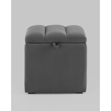 Пуф с крышкой Нильсон велюр тёмно-серый