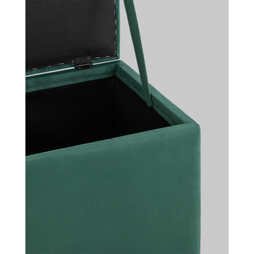 Пуф с крышкой Нильсон велюр зелёный