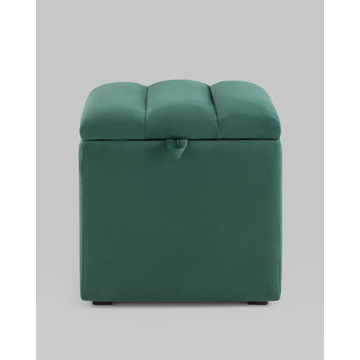 Пуф с крышкой Нильсон велюр зелёный