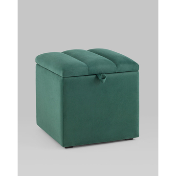 Пуф с крышкой Нильсон велюр зелёный
