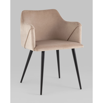 Стул с подлокотниками Джоэл велюр бежевый