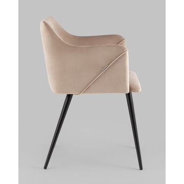 Стул с подлокотниками Джоэл велюр бежевый