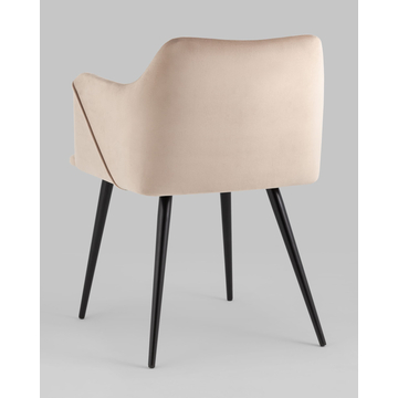 Стул с подлокотниками Джоэл велюр бежевый