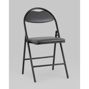 Стул складной Hagen экокожа серый каркас черный
