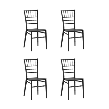 Стул Chiavari (Кьявари) пластик черный 4 шт. комплект