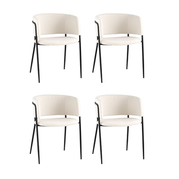 Стул Нэлли ткань букле белый 4 шт. комплект