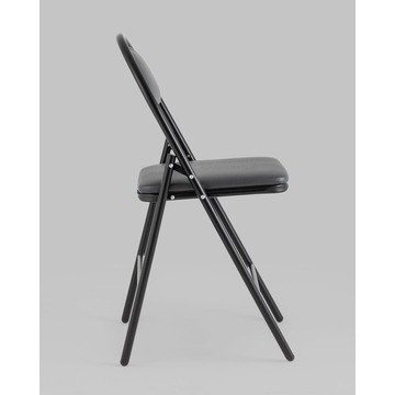 Стул складной Hagen экокожа серый каркас черный