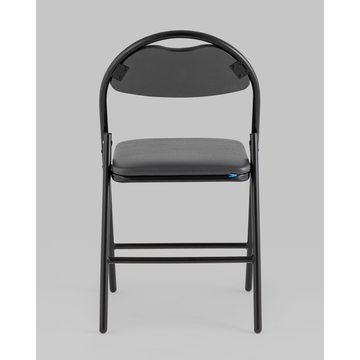 Стул складной Hagen экокожа серый каркас черный