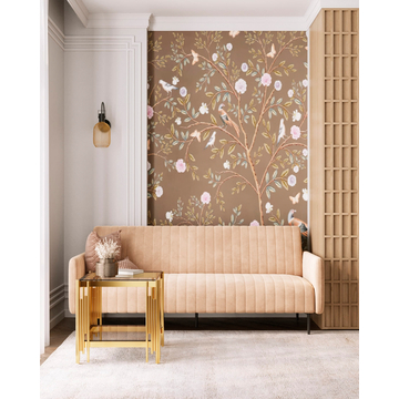 Диван прямой Дрезден велюр бежевый