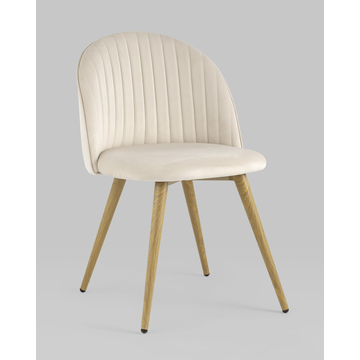 Стул Лион Страйпс велюр кремовый 4 шт