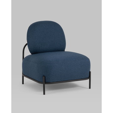 Кресло Стоун рогожка синий без подлокотников