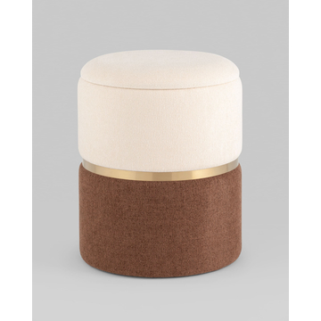 Пуф Кэрри с ящиком шенилл коричневый без ножек