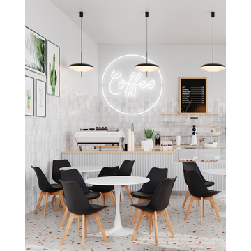 Стол Tulip D90 белый круглый на одной ножке