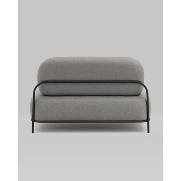 Диван Стоун рогожка серый на ножках