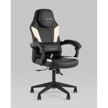 Кресло игровое Zombie Defender черный/белый эко.кожа крестовина пластик