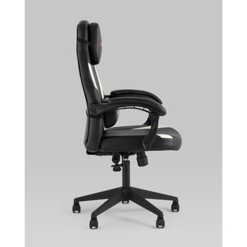 Кресло игровое Zombie Defender черный/белый эко.кожа крестовина пластик