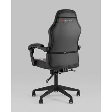 Кресло игровое Zombie Defender черный/белый эко.кожа крестовина пластик