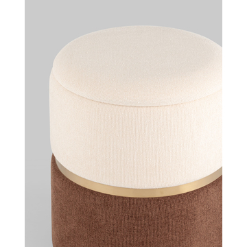 Пуф Кэрри с ящиком шенилл коричневый без ножек