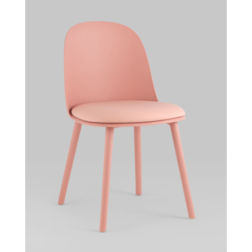 Стул Fog с подушкой пластик пыльно-розовый