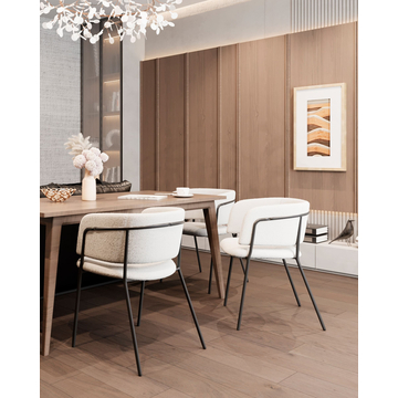 Стул Нэлли ткань букле белый