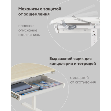 Парта растущая E601 клен
