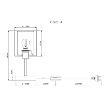 Декоративная лампа настольная Moderli V10626-1T Room