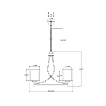 Люстра подвесная Moderli V2525-5P Maximilian