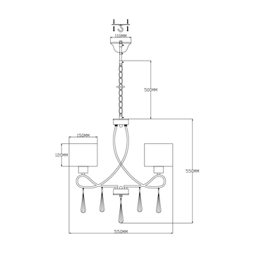 Люстра подвесная Moderli V2572-3P Chilly