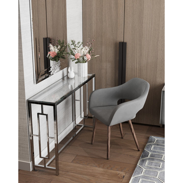 Консольный столик БРУКЛИН 115*30 серебро