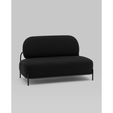 Диван Стоун рогожка черный на металлическом каркасе