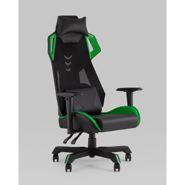 Кресло спортивное TopChairs Рэтчэт зеленый с высокой спинкой