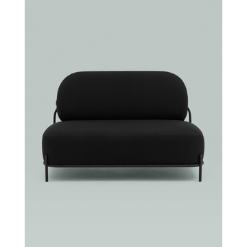 Диван Стоун рогожка черный на металлическом каркасе